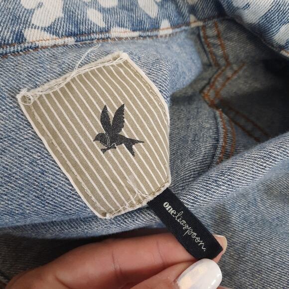 One Teaspoon Blue and White Jean Jacket - Picture 5 of 13